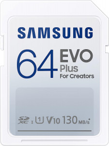   Samsung 64GB SDXC UHS-I U1 V10 EVO Plus (MB-SC64K/AM)
