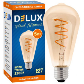  Delux ST64 5 E27 2200 amber spiral_filament (90018153) 3