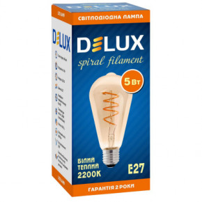  Delux ST64 5 E27 2200 amber spiral_filament (90018153) 4