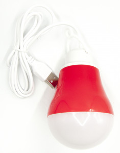 USB-  LED- Dengos,  ~1, 5V, 5W, Red (LED-BULB-5V5W-RED)