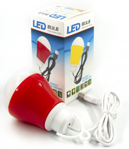 USB-  LED- Dengos,  ~1, 5V, 5W, Red (LED-BULB-5V5W-RED) 3