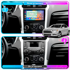   Lesko  Ford Fusion (North America) II 2012-2016 IPS 9 4/64Gb CarPlay 4G Wi-Fi GPS Prime 4