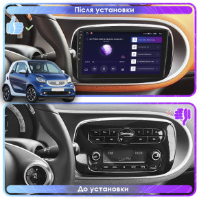   Lesko  Smart Fortwo III 2014-..  9 2/32Gb CarPlay 4G Wi-Fi GPS Prime 4