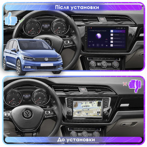   Lesko  Volkswagen Touran III 2015-.. IPS 10 2/32Gb CarPlay 4G Wi-Fi GPS Prime 4