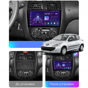   Lesko  Peugeot 206 1998-2012  9 4/32Gb/ 4G/ Wi-Fi/ CarPlay Premium Android GPS 3
