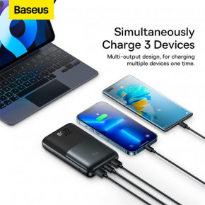  BASEUS Bipow Pro Digital Display Fast Charge Power Bank 20000mAh |2USB/1Type-C, 20W/3A, PD/QC| (PPBD040301)  12
