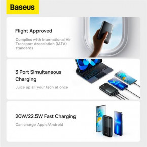  BASEUS Bipow Pro Digital Display Fast Charge Power Bank 20000mAh |2USB/1Type-C, 20W/3A, PD/QC| (PPBD040301)  13