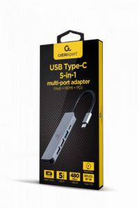 - Cablexpert USB-C 5--1 (A-CM-COMBO5-03) USB/HDMI/PD 3