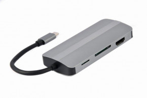 - Cablexpert USB-C 8--1 (A-CM-COMBO8-02) USB 3.0/HDMI//VGA/PD//- 3