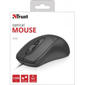  Trust Ziva Optical mouse Black USB (21947) 5