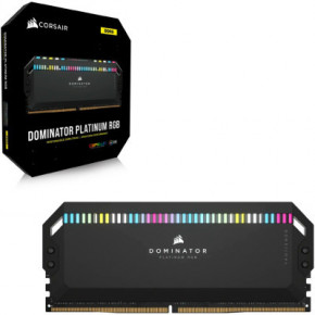     DDR5 32GB (2x16GB) 6000 MHz Dominator Platinum RGB Black Corsair (CMT32GX5M2E6000C36) 6