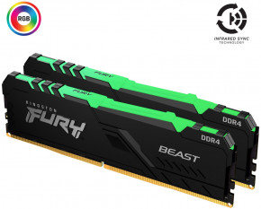   DDR4 2x8GB/3600 Kingston Fury Beast RGB (KF436C17BB2AK2/16) 5