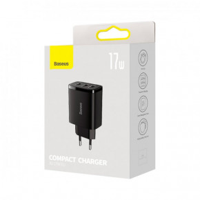    Baseus Compact 17W (3 USB) Black (CCXJ020101) 7