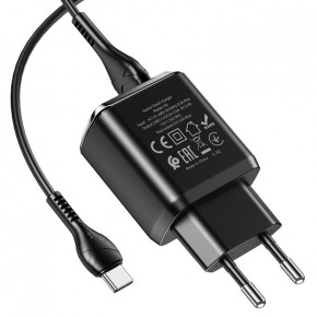    Hoco N6 Charmer dual port QC3.0 charger set(Type-C) Black (6931474738998) 4