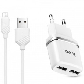  Hoco C12 Charger + Cable (Micro) 2.4A 2USB 