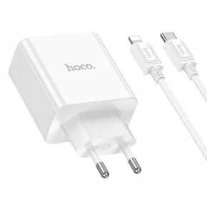    Hoco C108A charger set (C to iP) White (6931474784445) 3