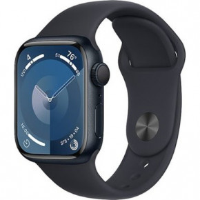 - Apple Watch Series 9 GPS 41mm Midnight Aluminum Case w. Midnight Sport Band - S/M (MR8W3)