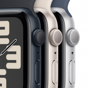 - Apple Watch SE 2023 GPS 44mm Silver Aluminium Case with Storm Blue Sport Band - M/L (MREE3QP/A) 4