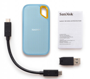 SSD  SanDisk Extreme Portable V2 4Tb Sky Blue (SDSSDE61-4T00-G25B) 5