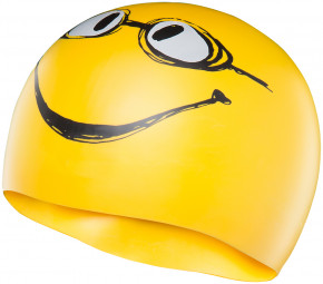    TYR Have A Nice Day Silicone Swim Cap Yellow (LCSMILEY-720)