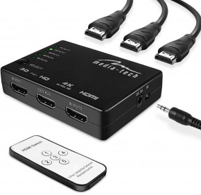  HDMI 5xports HDMI switch, remote controlled, 4K resolution support Media-Tech (MT5207) 4