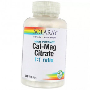  , High Potency Cal-Mag Citrate, Solaray  180 (36411068)