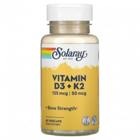  3 + 2   Solaray Vitamin D3 + K2 60  