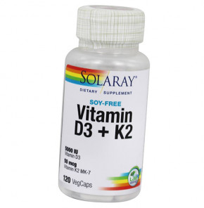  Solaray Vitamin D3 + K2 120 (36411018)