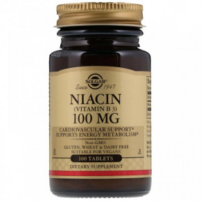  Solgar Niacin 100 mg 100 tabs