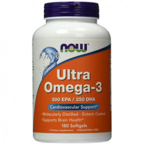   Now Foods Ultra Omega-3 500 EPA/250 DHA 180  (100-86-9191664-20)