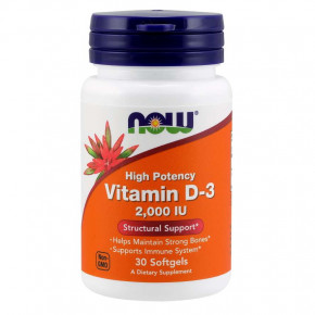    Now Foods Vitamin D-3 2000 IU 30  