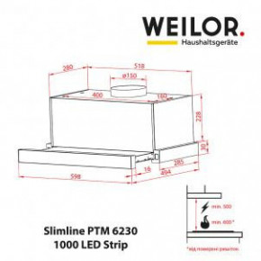   WEILOR Slimline PTM 6230 SS 1000 LED Strip 3