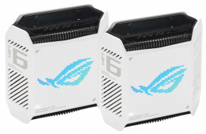  ASUS ROG Rapture GT6 2PK white AX10000 3xGE LAN 1x2.5GE WAN 1xUSB 3.2 g1 WPA3 OFDMA MESH (90IG07F0-MU9A40)