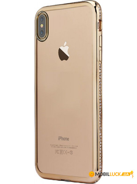  Shengo TPU Phone Case Diamond iPhone X Gold