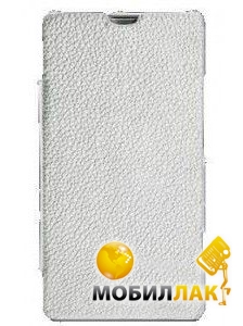  Melkco Book leather case  Nokia Lumia 1020, white (NKLU10LCFB2WELC)