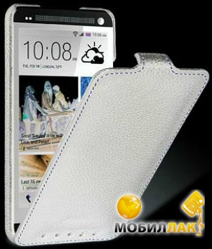  Melkco Jacka leather case  HTC One Dual Sim, white (O2M7DSLCJT1WELC)