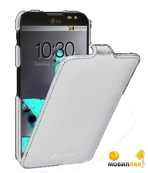  Melkco Jacka leather case  LG E988 Optimus G Pro, white (LGPROGLCJT1WELC)