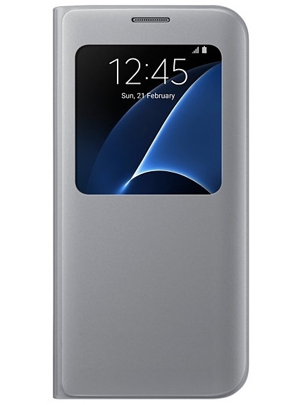 e Samsung S View Cover  Samsung Galaxy S7 Edge Silver (EF-CG935PSEGRU)