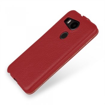 Кожаный чехол-флип Tetded для LG Google Nexus 5x Red