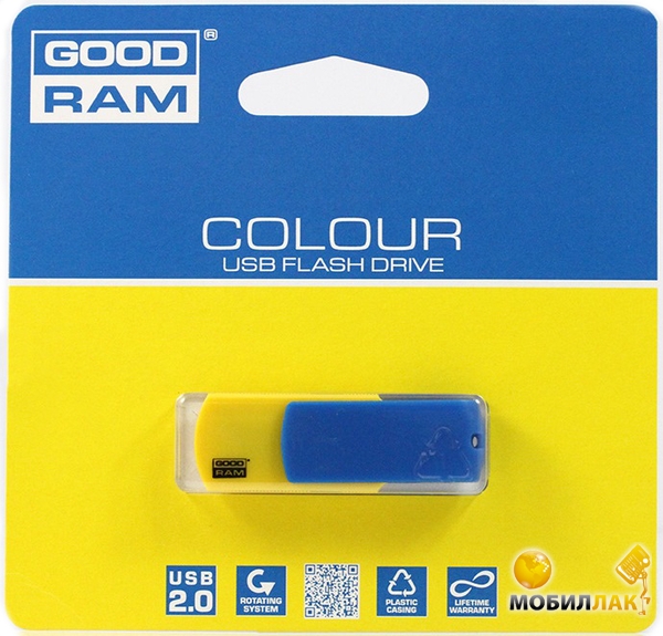  USB Goodram Colour 8GB Ukraine (Blue/Yellow) (PD8GH2GRCOBYR9)