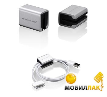 Держатель для кабеля Just Mobile AluCube Mini 2шт, алюминий (AC-828)