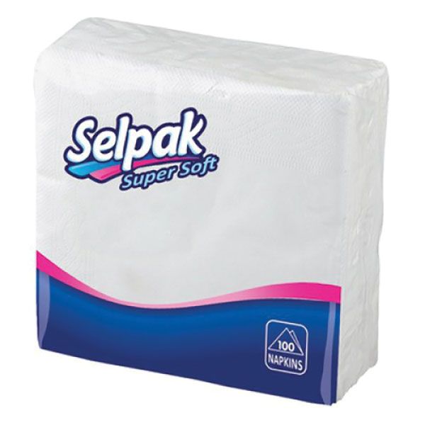 Салфетки selpak столовые белые 100шт (8690530222502)