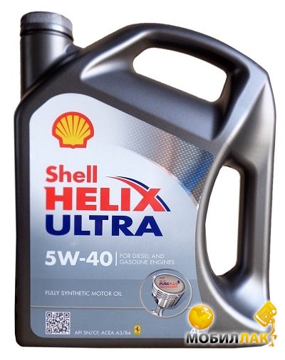 Масло Shell Helix Ultra 5w40 4л (140561)