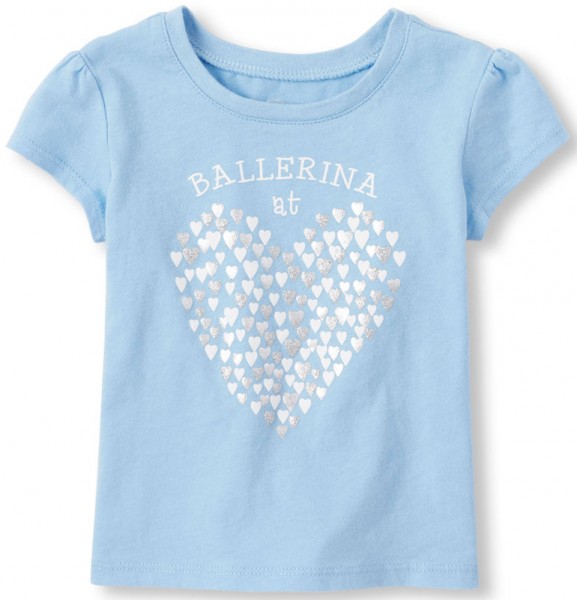    Childrens Place Ballerina Heart 6-9  (69-74) Sky Blue