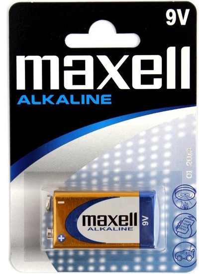  Maxell Alkaline 9V 6LR61 Blister 1 (MXBLR6LR61)