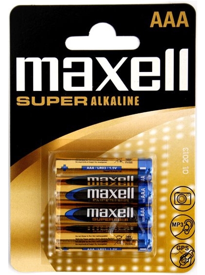 Maxell S/Alkaline LR03/AAA Blister 4 (MXBLR03S)