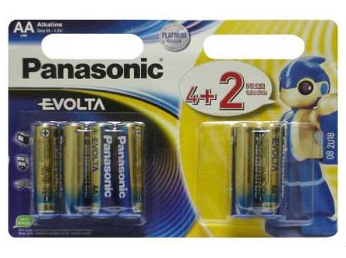 Panasonic Evolta AA BLI (4+2) Alkaline (LR6EGE/6B2F)