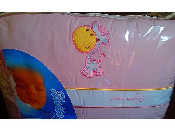 Набор для детской кроватки Tuttolina 37 Жирафы Розовый