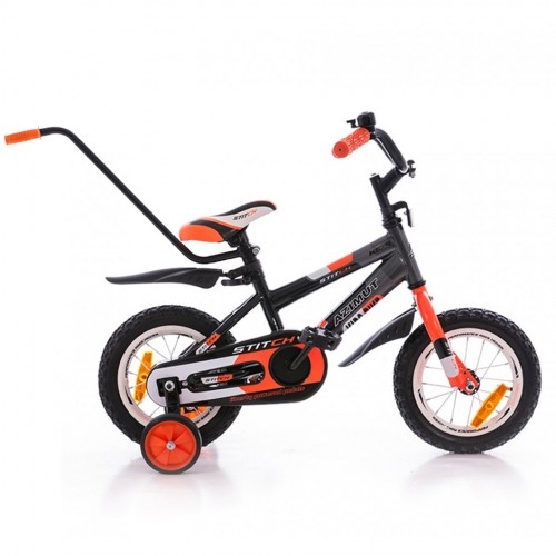 Велосипед Azimut Stitch 14 Черно-серо-оранжевый