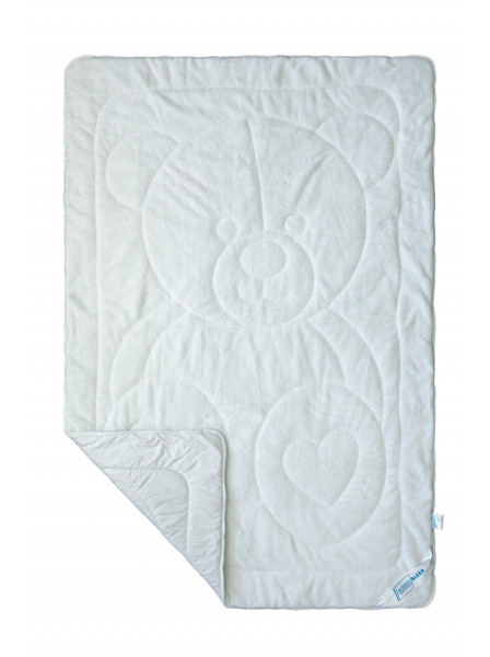 Детское одеяло SoundSleep Cute Мишка махровое двухстороннее демисезонное 110х140 см Белое (1033038)